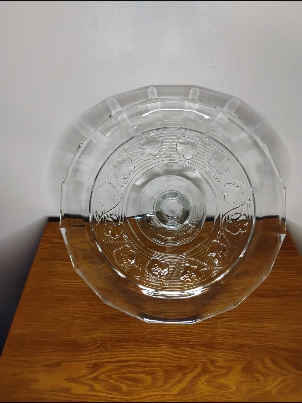Anchor Hocking Clear Glass Pedestal Cake Plate
